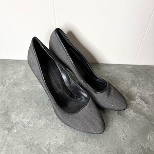 Narciso Rodriguez heels pumped black grey woven size EU 36/ US 5.5/6